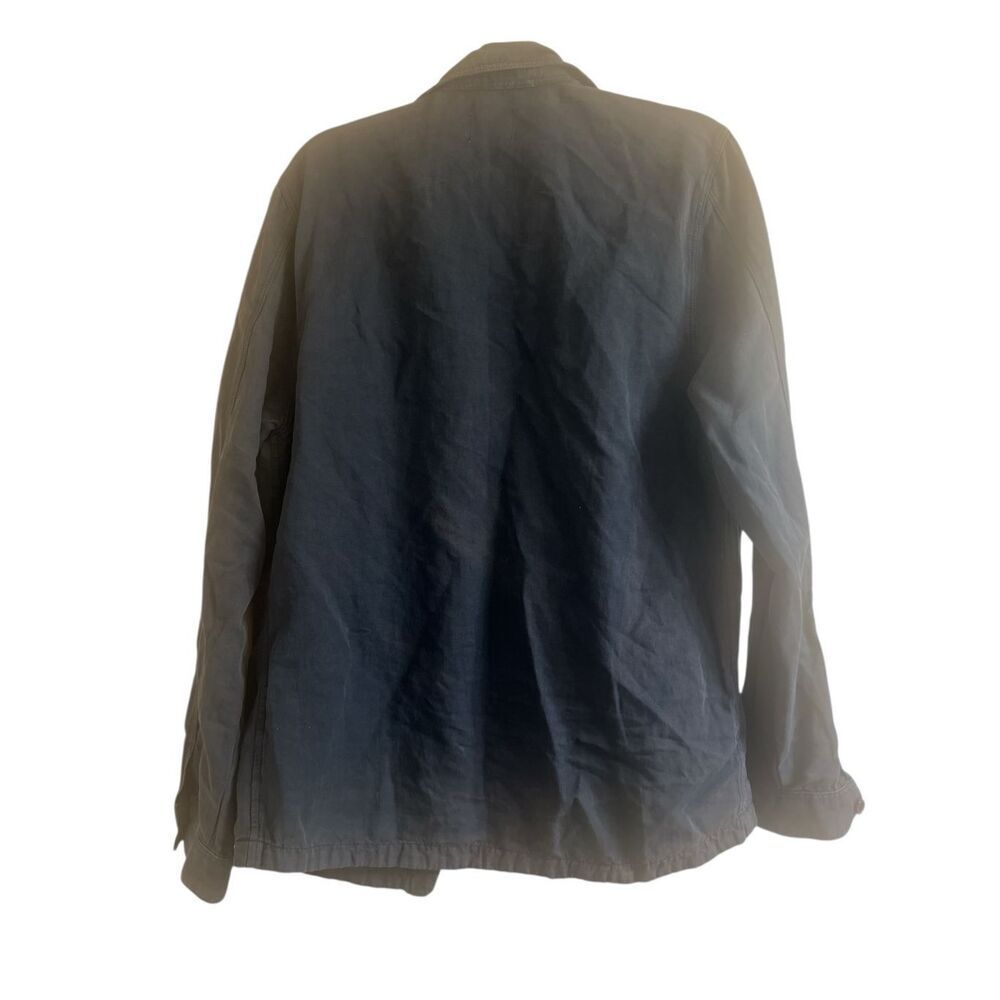 ✨Scalpers Linen Blend Button Down Navy Sz 40 Jacket✨ - Picture 3 of 7